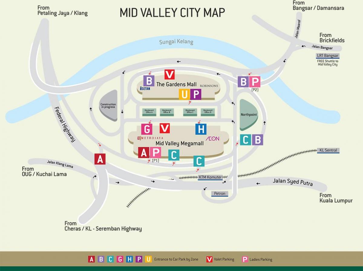 Mapa de mid valley directorio