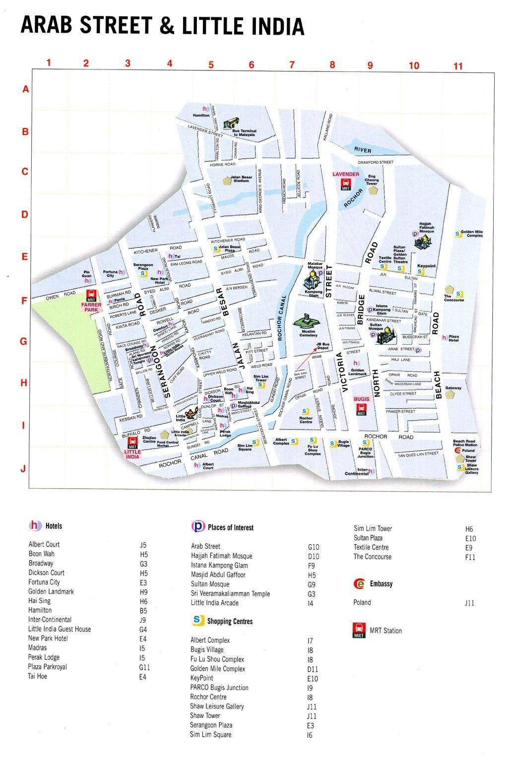 Mapa de calle árabe kuala lumpur
