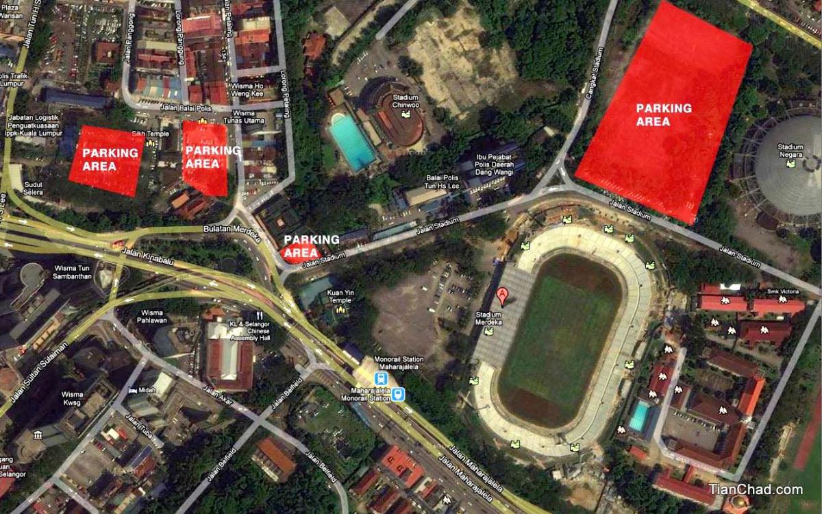 Mapa del estadio negara