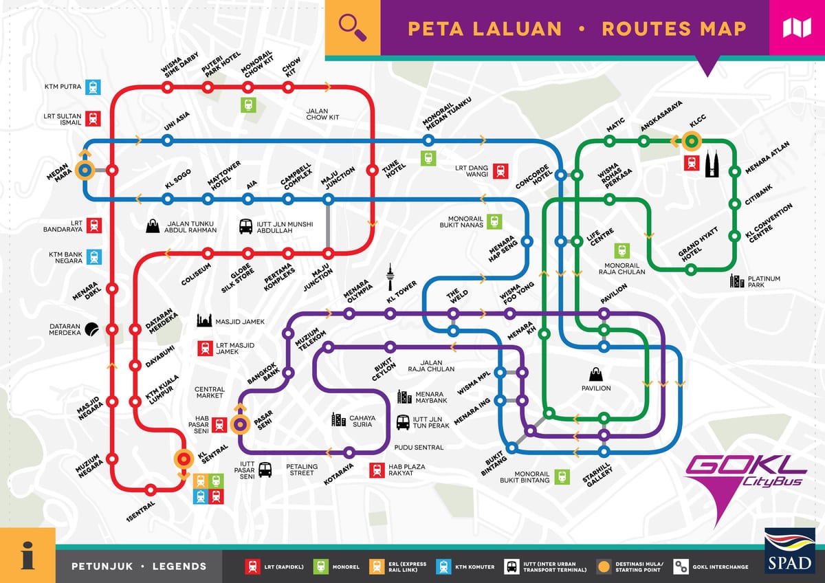 ir kl mapa de ruta de autobús de la ciudad