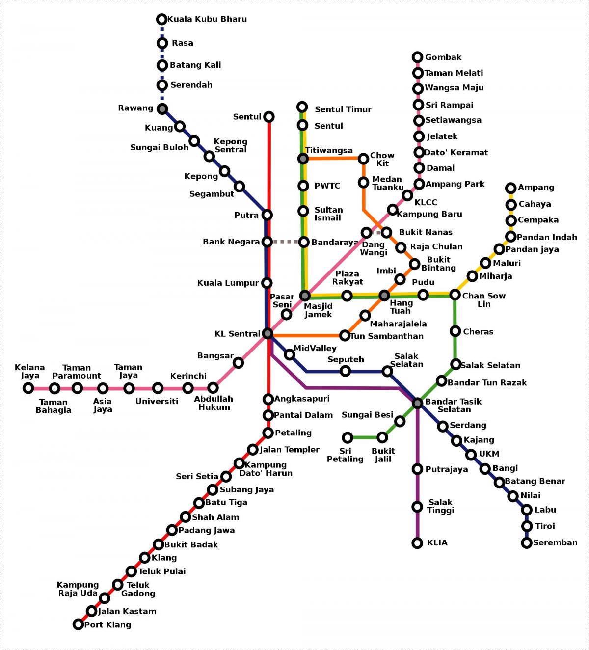 malasia mapa del metro