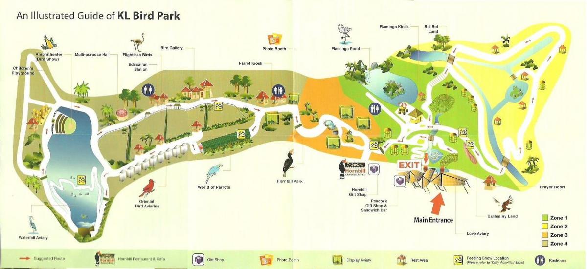 kuala lumpur parque de las aves mapa