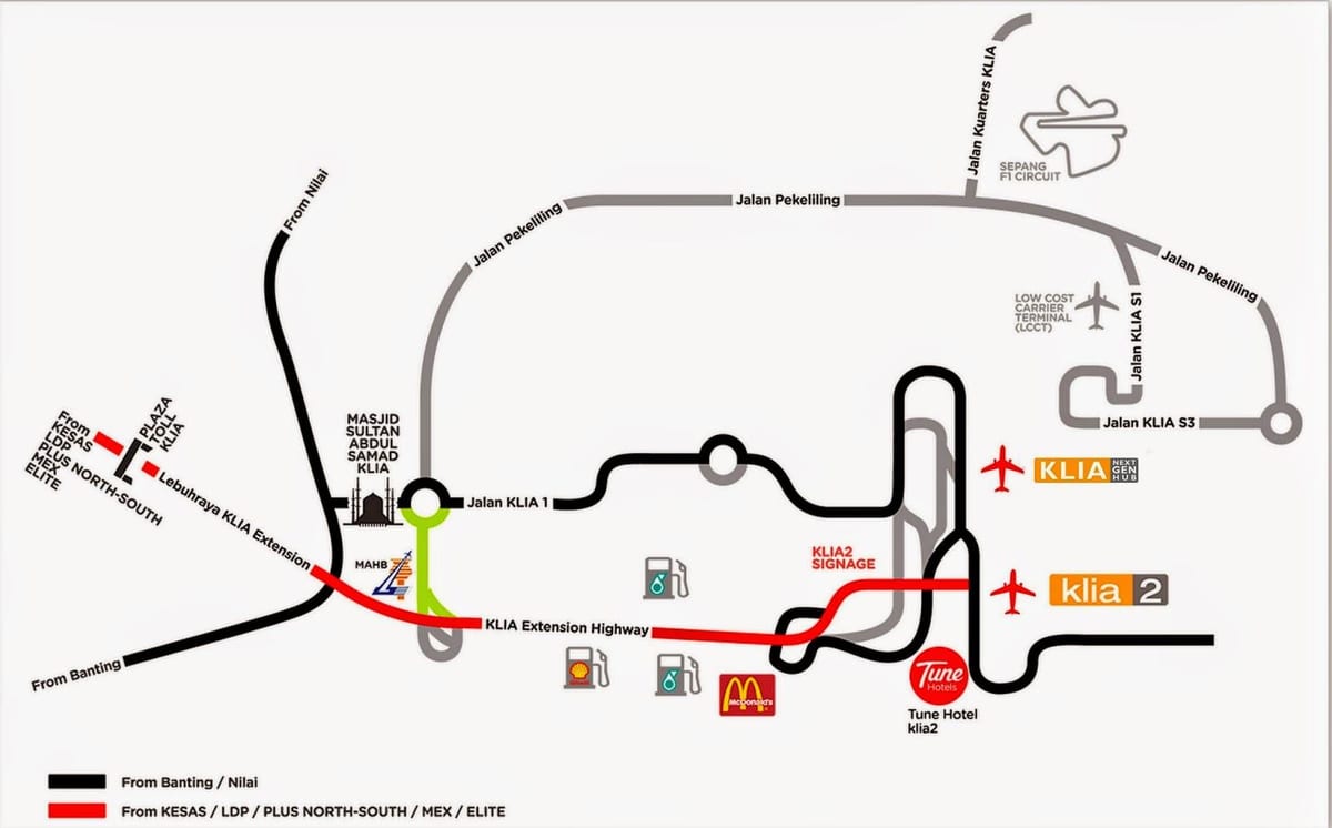 Mapa de ubicación klia