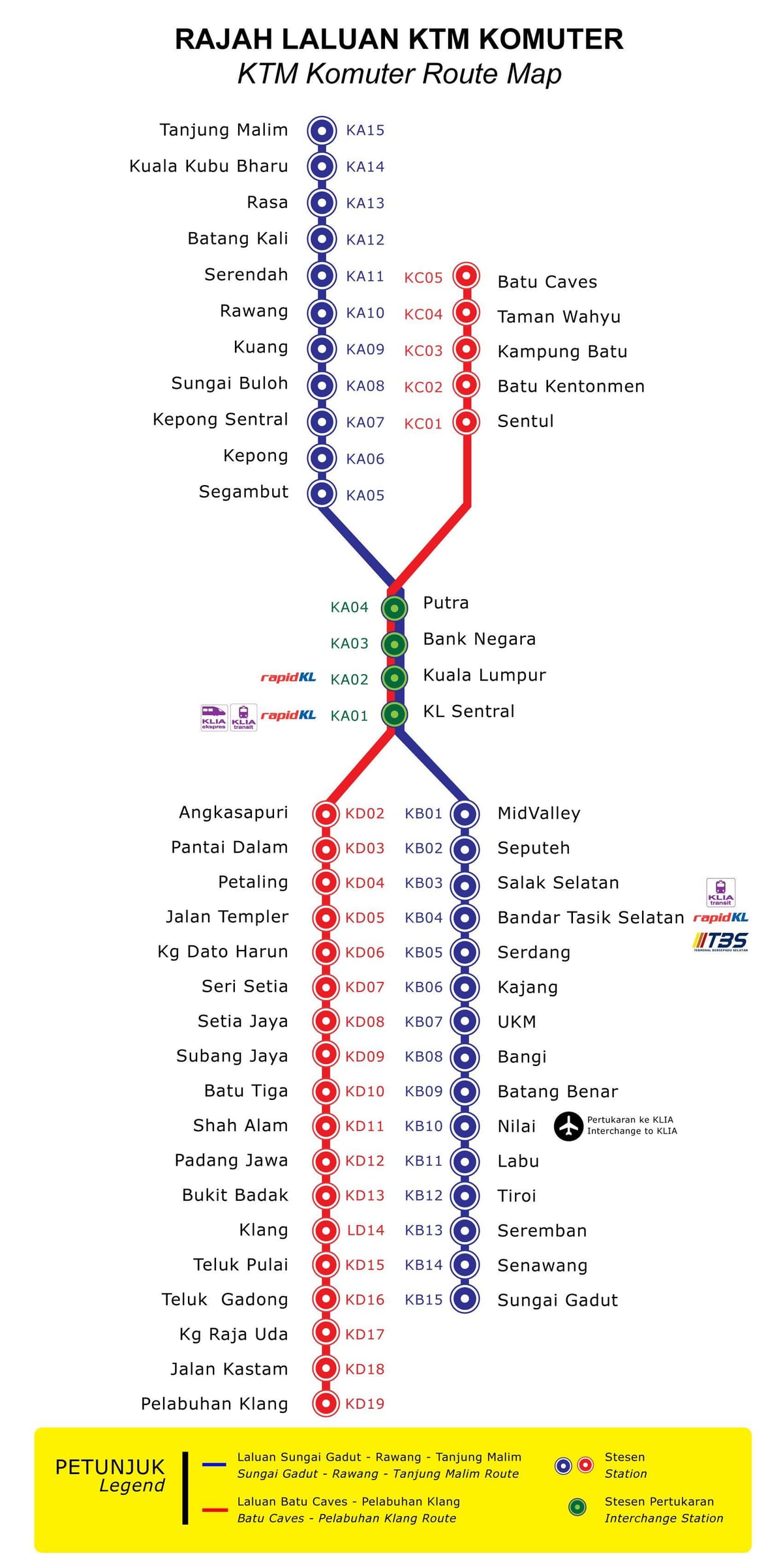 Mapa de la estación de tren ktm