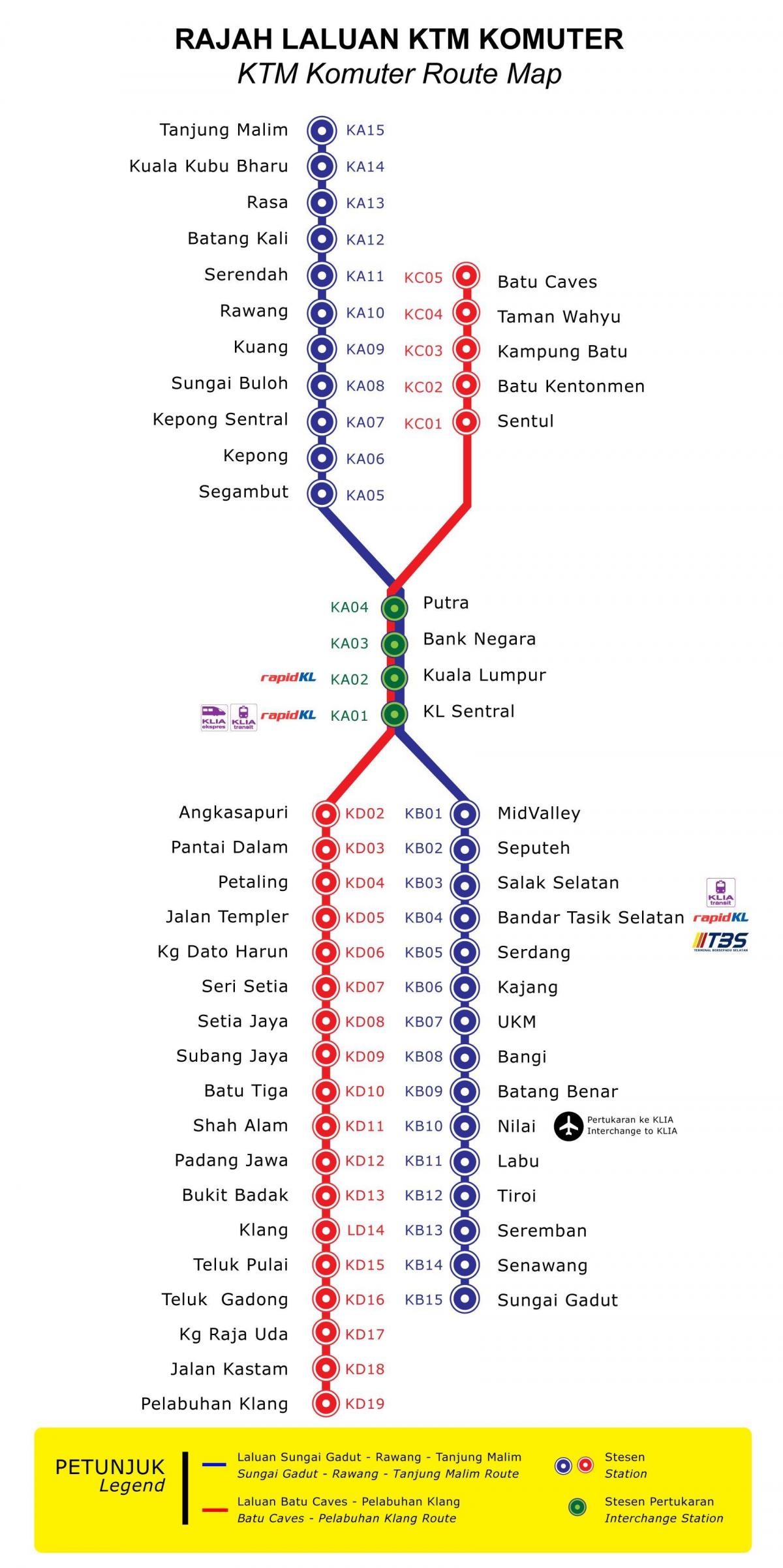Mapa de ktm ruta malasia