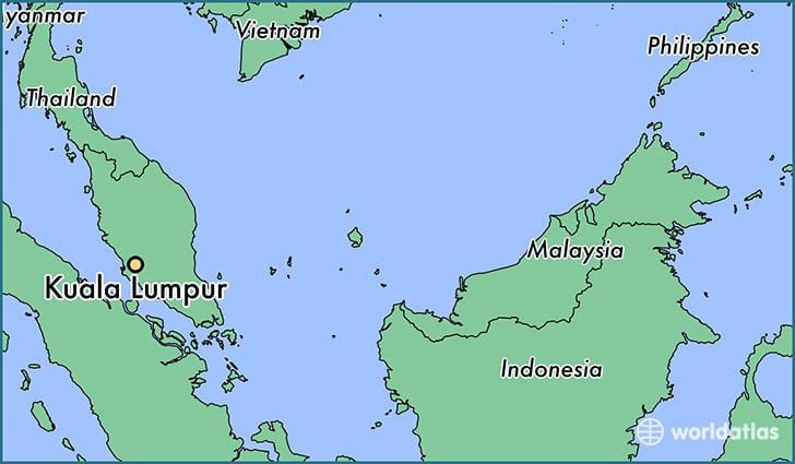 Mapa de kuala lumpur ubicación