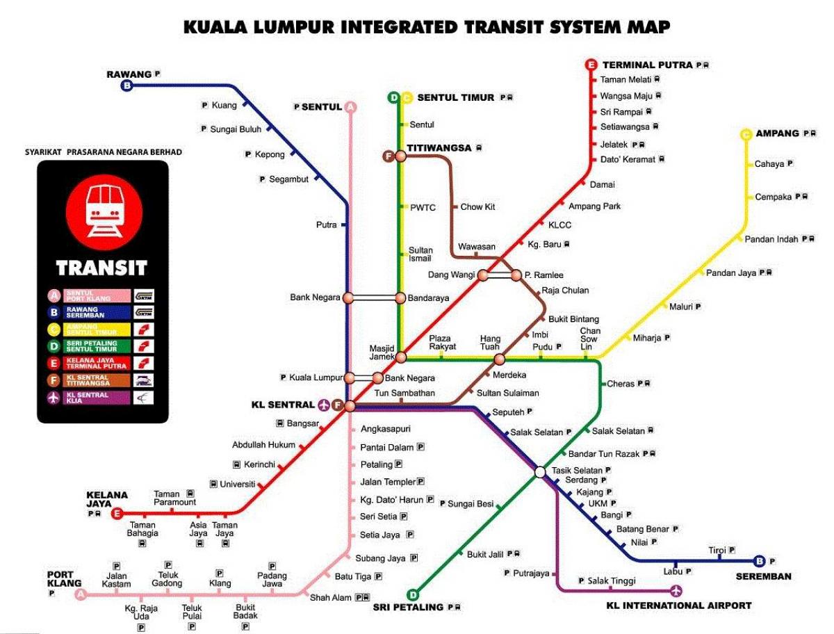 mapa del metro de kuala lumpur
