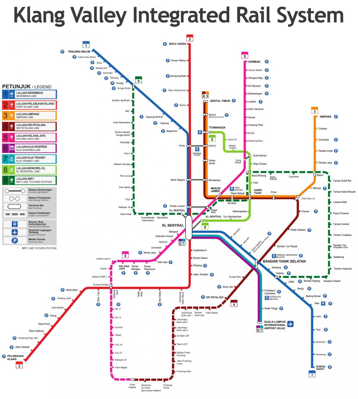 malasia estación de tren mapa