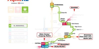 Lrt monorraíl mapa