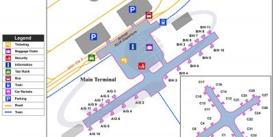 Aeropuerto internacional de Kuala lumpur terminal mapa