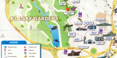 Mapa del lago de jardín