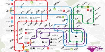 Ir kl mapa de ruta de autobús de la ciudad