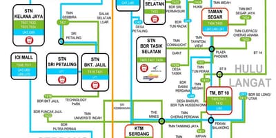Lrt ktm mapa de la ruta