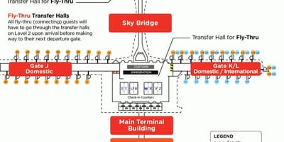 El aeropuerto de Kuala lumpur puerta mapa