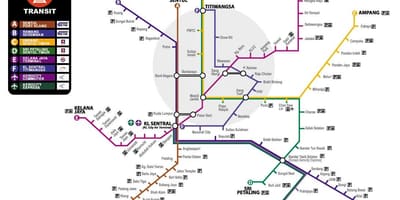 Mapa de ktm de tránsito