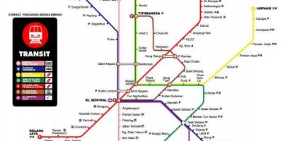 Mapa del Metro de kuala lumpur