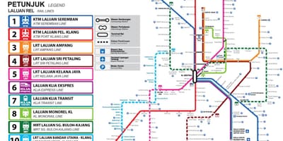 La estación de Lrt kuala lumpur mapa