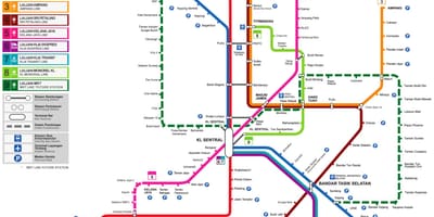 Malasia estación de tren mapa