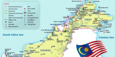 Aeropuertos en malasia mapa