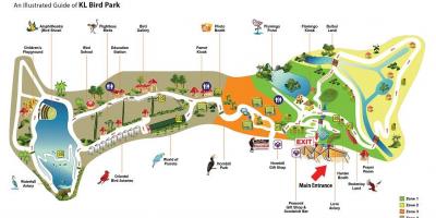 Mapa de parque de las aves
